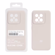 قاب سیلیکونی پاک کنی اورجینال درجه یک Xiaomi Mi 14 - کرم (پک دار)