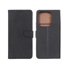 کیف چرمی موبایل مگنتی Xiaomi Redmi Note 14 4G – مشکی