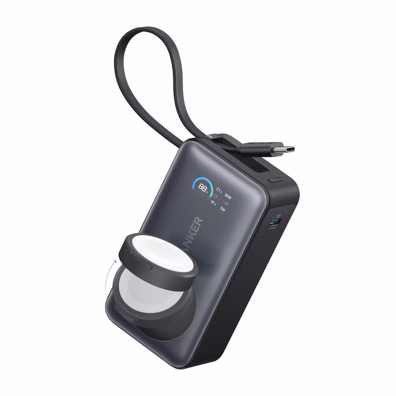 پاوربانک فست شارژ ANKER 10000mAh مدل A1657H11 35W - مشکی (گارانتی 18ماهه حافظه طلایی ایستا)