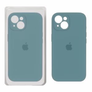 قاب سیلیکونی پاک کنی محافظ لنزدار اورجینال Apple iPhone 15 - سبز ارتشی (پک اصلی)