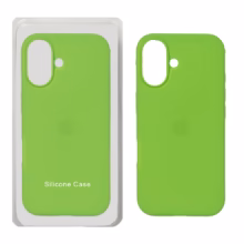 قاب سیلیکونی پاک کنی اورجینال Apple iPhone 16 – سبز چمنی (پک اصلی)