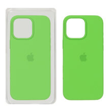 قاب سیلیکونی پاک کنی اورجینال Apple iPhone 16 Pro Max – سبز چمنی (پک اصلی)