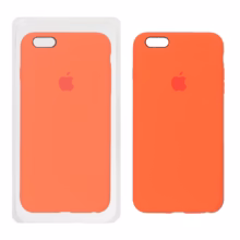 قاب سیلیکونی پاک کنی اورجینال Apple iPhone 6 Plus / iPhone 6s Plus - نارنجی تیره (پک اصلی)