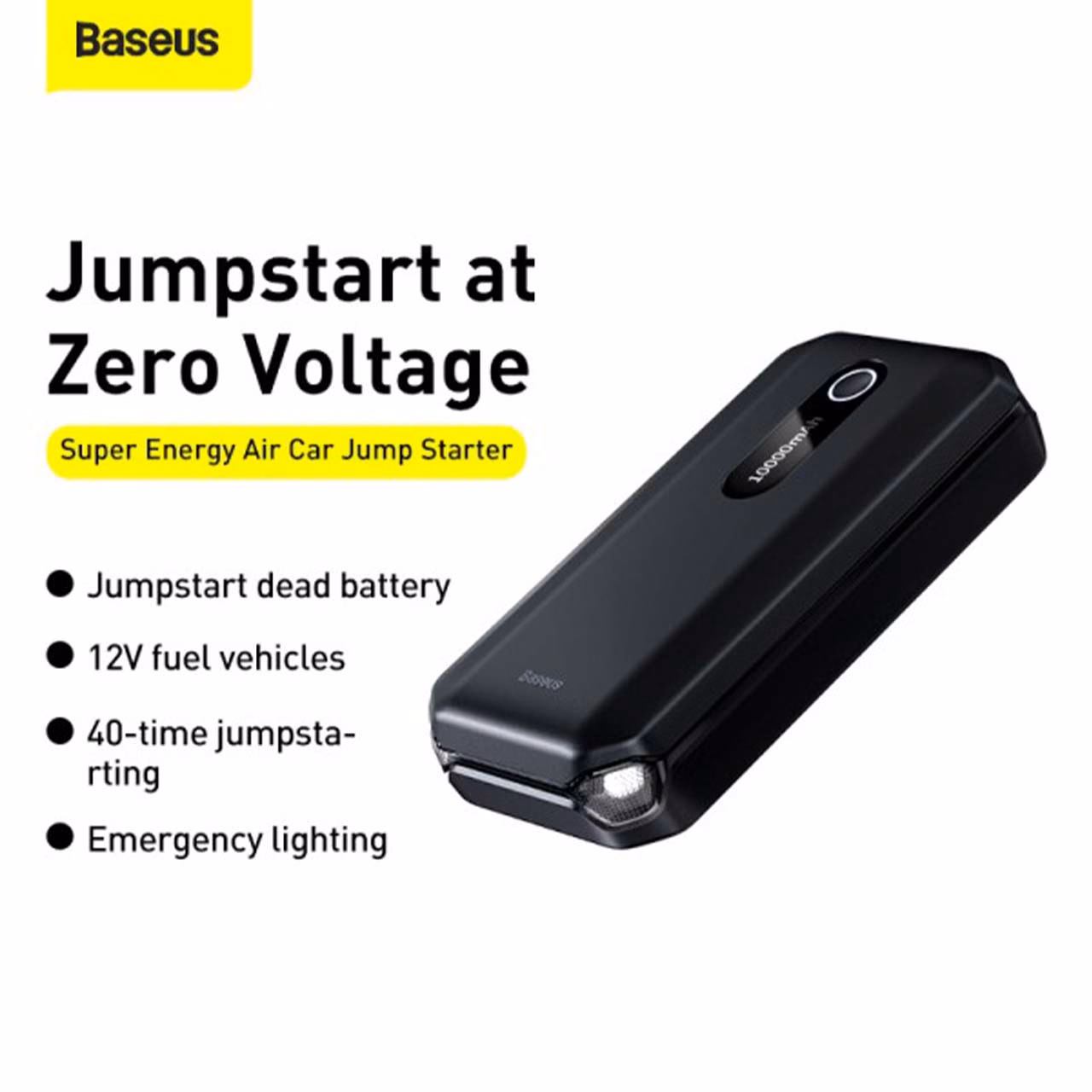جامپ استارتر خودرو و پاوربانک Baseus 10000mAh مدل Instant Current BS-CH001 - مشکی (گارانتی آونگ)