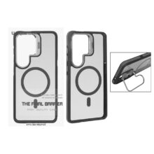قاب اورجینال Bracket Unique Case مات Magsafe لنز آلومینیومی استندشو Samsung Galaxy S26 Ultra – خاکستری (پک دار)