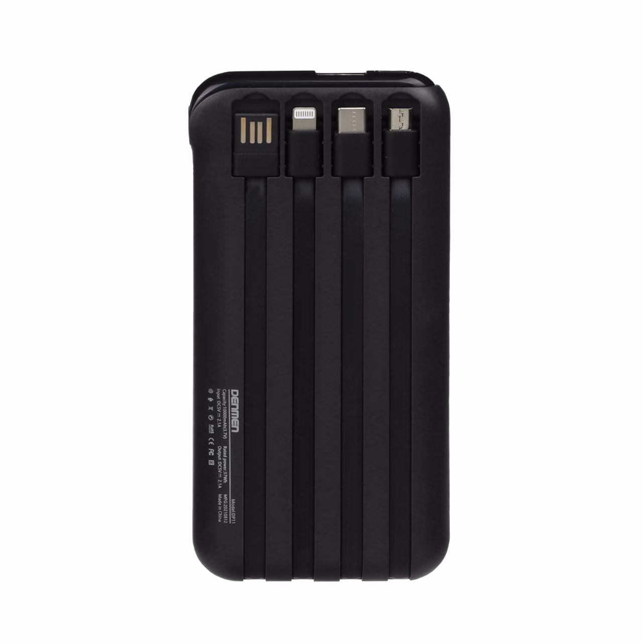 پاوربانک Denmen 10W 10000mAh مدل DP11 - مشکی (گارانتی یکساله ایویز)