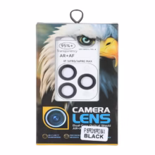 محافظ لنز رینگی اورجینال Eagle شابلون دار با قابلیت نصب مجدد Apple iPhone 16 Pro Max / iPhone 16 Pro – مشکی (پک دار)