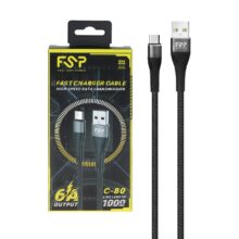 کابل شارژ فست FSP Type-C مدل C-80 – مشکی – BSA
