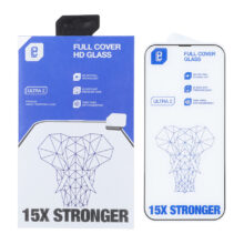 محافظ صفحه نمایش شیشه ای Full Cover Lanbi – 15X Stronger مدل Apple iPhone 15 Pro Max (پک دار)