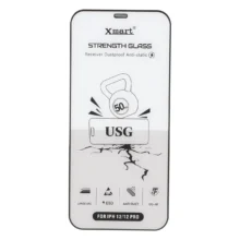 محافظ صفحه نمایش شیشه ای اورجینال Full Cover XMART Anti Static USG مدل Apple iPhone 12 / iPhone 12 Pro