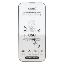 محافظ صفحه نمایش شیشه ای اورجینال Full Cover XMART Anti Static USG مدل Apple iPhone 14 pro max