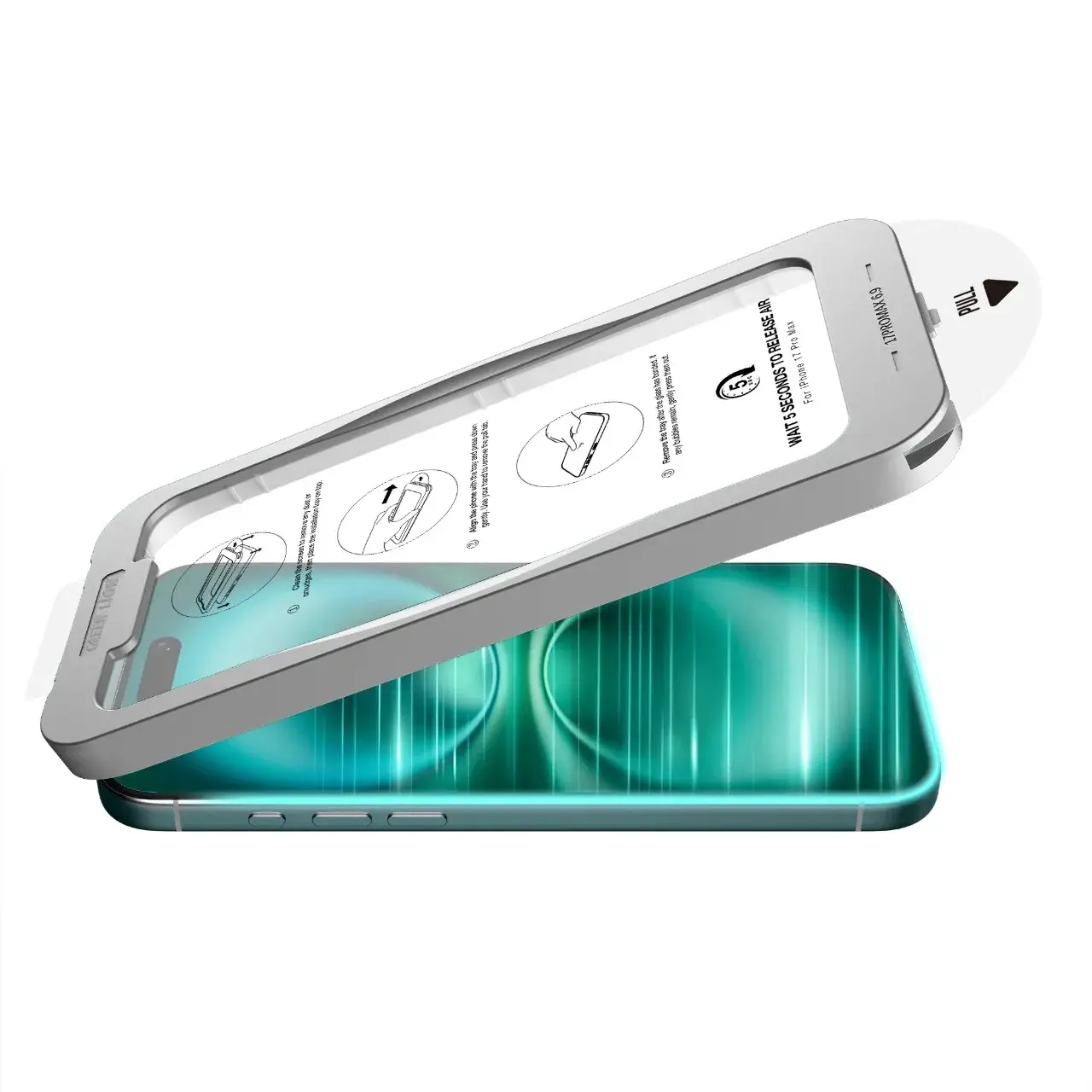 محافظ صفحه نمایش شیشه ای اورجینال Green Lion Picasso 3D Glass One-Touch Installation مدل Apple iPhone 17 Air (پک دار)