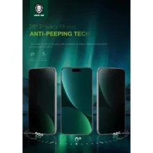 محافظ صفحه نمایش شیشه ای اورجینال Green Lion Picasso 3D Privacy One-Touch Installation مدل Apple iPhone 17 Air (پک دار)
