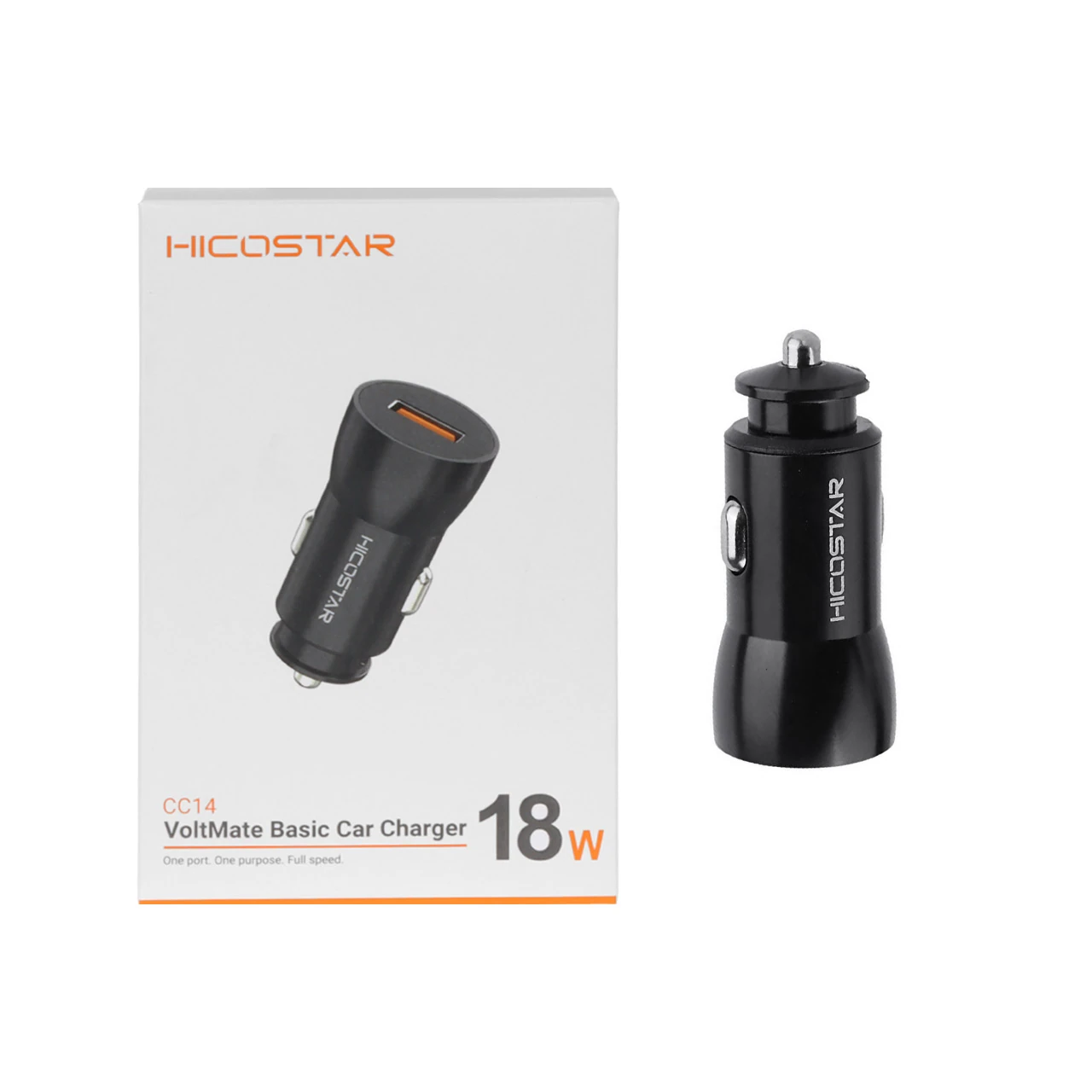 شارژر فندکی فست تک پورت Hicostar مدل CC14 18W – مشکی