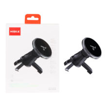 شارژر وایرلس و هولدر گوشی موبایل دریچه کولری Hiska مدل HK-2352W - مشکی