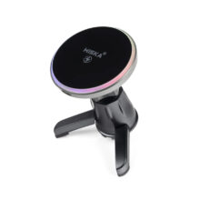 شارژر وایرلس و هولدر گوشی موبایل دریچه کولری Hiska مدل HK-2352W - مشکی