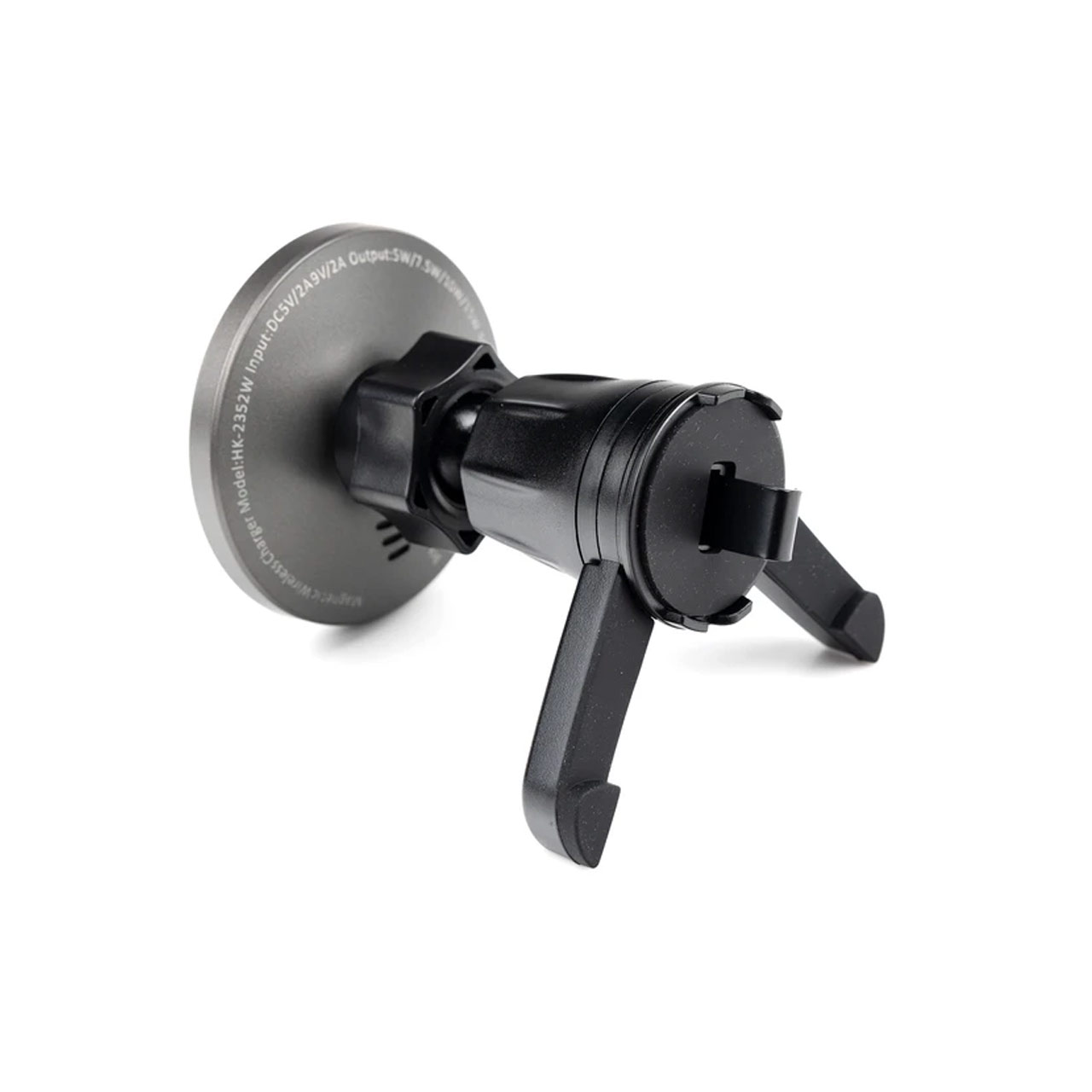 شارژر وایرلس و هولدر گوشی موبایل دریچه کولری Hiska مدل HK-2352W - مشکی