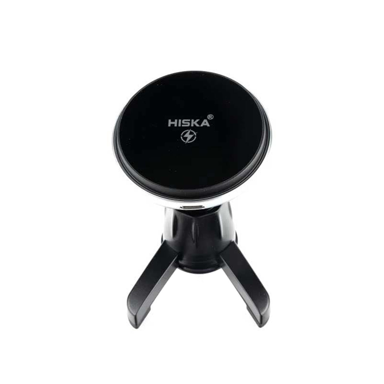 شارژر وایرلس و هولدر گوشی موبایل دریچه کولری Hiska مدل HK-2354W - مشکی