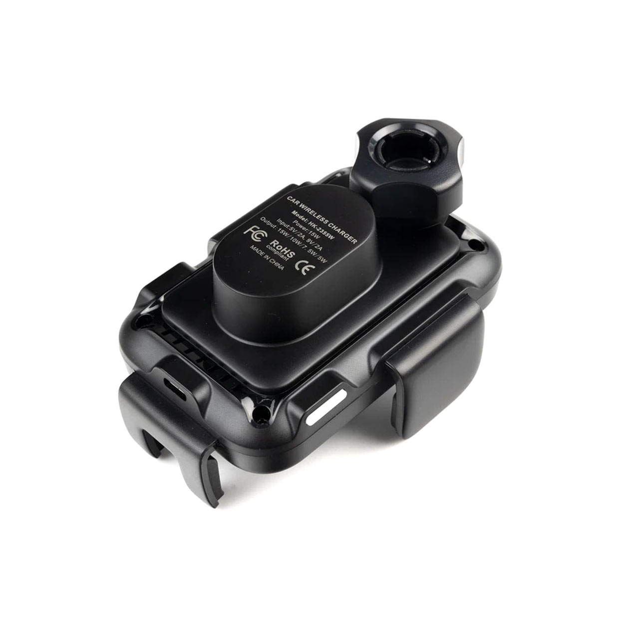 شارژر وایرلس و هولدر گوشی موبایل دریچه کولری Hiska مدل HK-2355W - مشکی