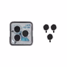 محافظ لنز رینگی اورجینال Lens Fixture شابلون دار Apple iPhone 15 Pro / iPhone 15 Pro Max – نقره ای (پک دار)