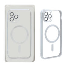 قاب اورجینال الکترواستاتیک Magsafe لنز گلس دار Apple iPhone 11 Pro – نقره ای (پک دار)