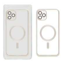 قاب اورجینال الکترواستاتیک Magsafe لنز گلس دار Apple iPhone 11 Pro Max – نقره ای (پک دار)