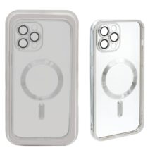قاب اورجینال الکترواستاتیک Magsafe لنز گلس دار Apple iPhone 12 Pro Max – نقره ای (پک دار)