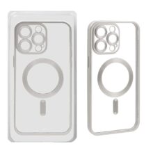 قاب اورجینال الکترواستاتیک Magsafe لنز گلس دار Apple iPhone 14 Pro – نقره ای (پک دار)