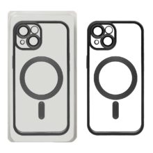 قاب اورجینال الکترواستاتیک Magsafe لنز گلس دار Apple iPhone 15 - مشکی (پک دار)