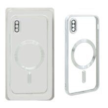 قاب اورجینال الکترواستاتیک Magsafe لنز گلس دار Apple iPhone X / iPhone XS – نقره ای (پک دار)