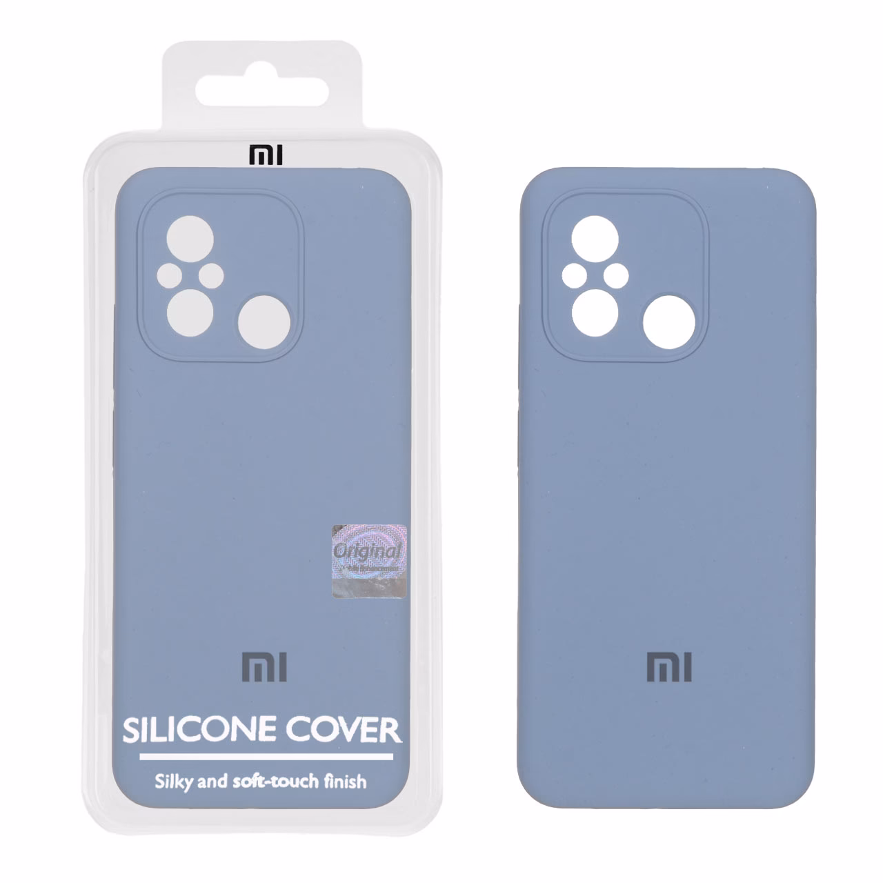 قاب سیلیکونی پاک کنی اورجینال Master Quality مدل Xiaomi Redmi 12C / Redmi 11A / Poco C55 - فیلی (پک دار)