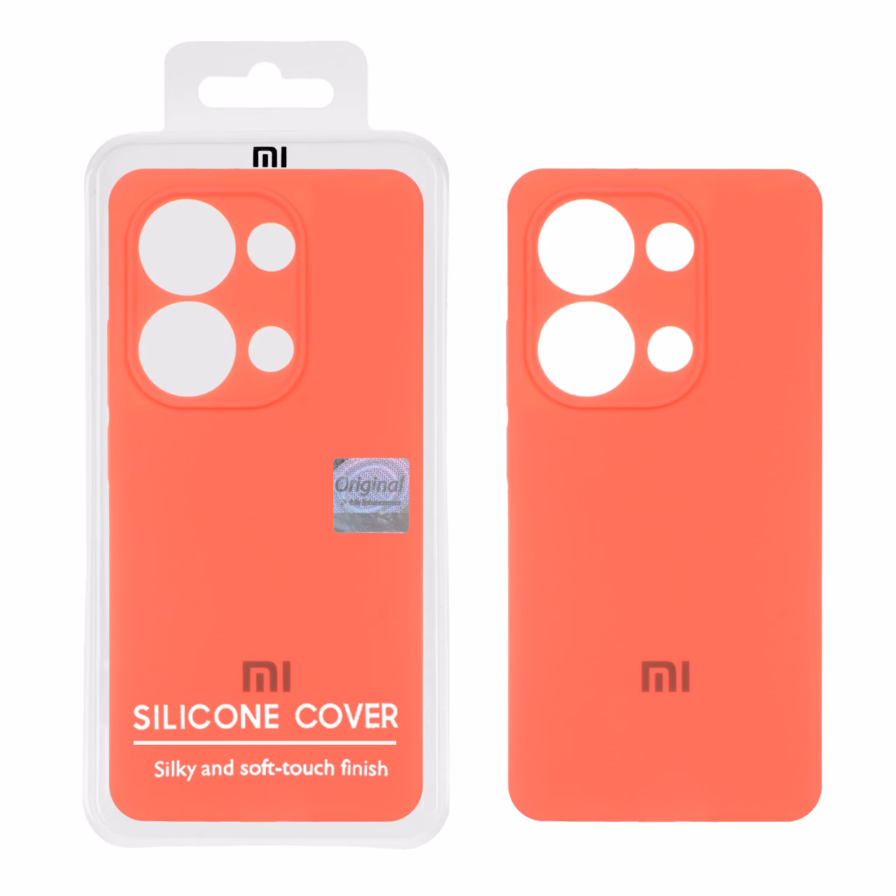 قاب سیلیکونی پاک کنی اورجینال Master Quality مدل Xiaomi Redmi Note 14S / Note 13 Pro 4G / M6 Pro 4G – مرجانی (پک دار)