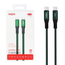 کابل شارژ فست Max Type-C To Type-C مدل M-15 65W – سبز – MMX