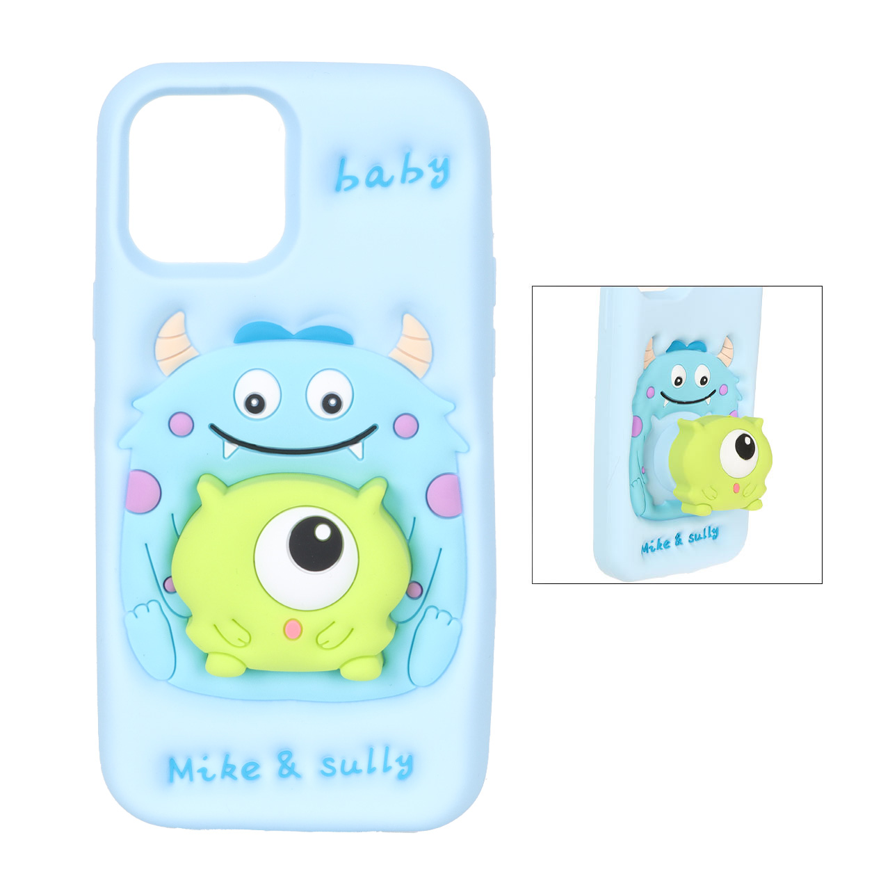 قاب سیلیکونی Mike & Sully استندشو Apple iPhone 12 Pro / iPhone 12 – آبی