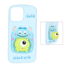 قاب سیلیکونی Mike & Sully استندشو Apple iPhone 13 Pro Max / iPhone 12 Pro Max / iPhone 14 Plus / iPhone 15 Plus – آبی