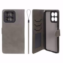 کیف موبایل مگنتی درجه یک داخل خز MNC Plus مدل Honor X7c - خاکستری