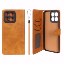 کیف موبایل مگنتی درجه یک داخل خز MNC Plus مدل Honor X7c - عسلی
