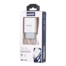 شارژر دیواری فست تک پورت Nitu مدل NT-TC066 به همراه کابل شارژ اندروید - سفید (گارانتی12 ماه تعویض نیکان همراه)