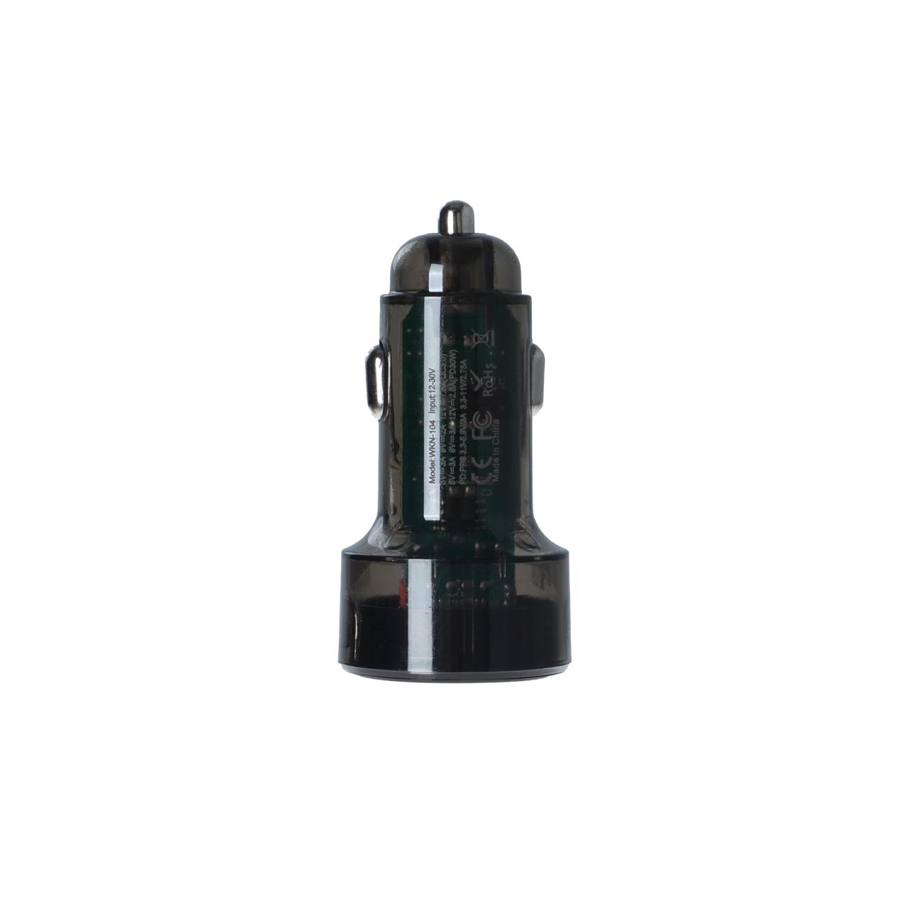 شارژر فندکی PD و فست دو پورت Fast مدل WKN-104 55W - مشکی - KZN (اصل چین)
