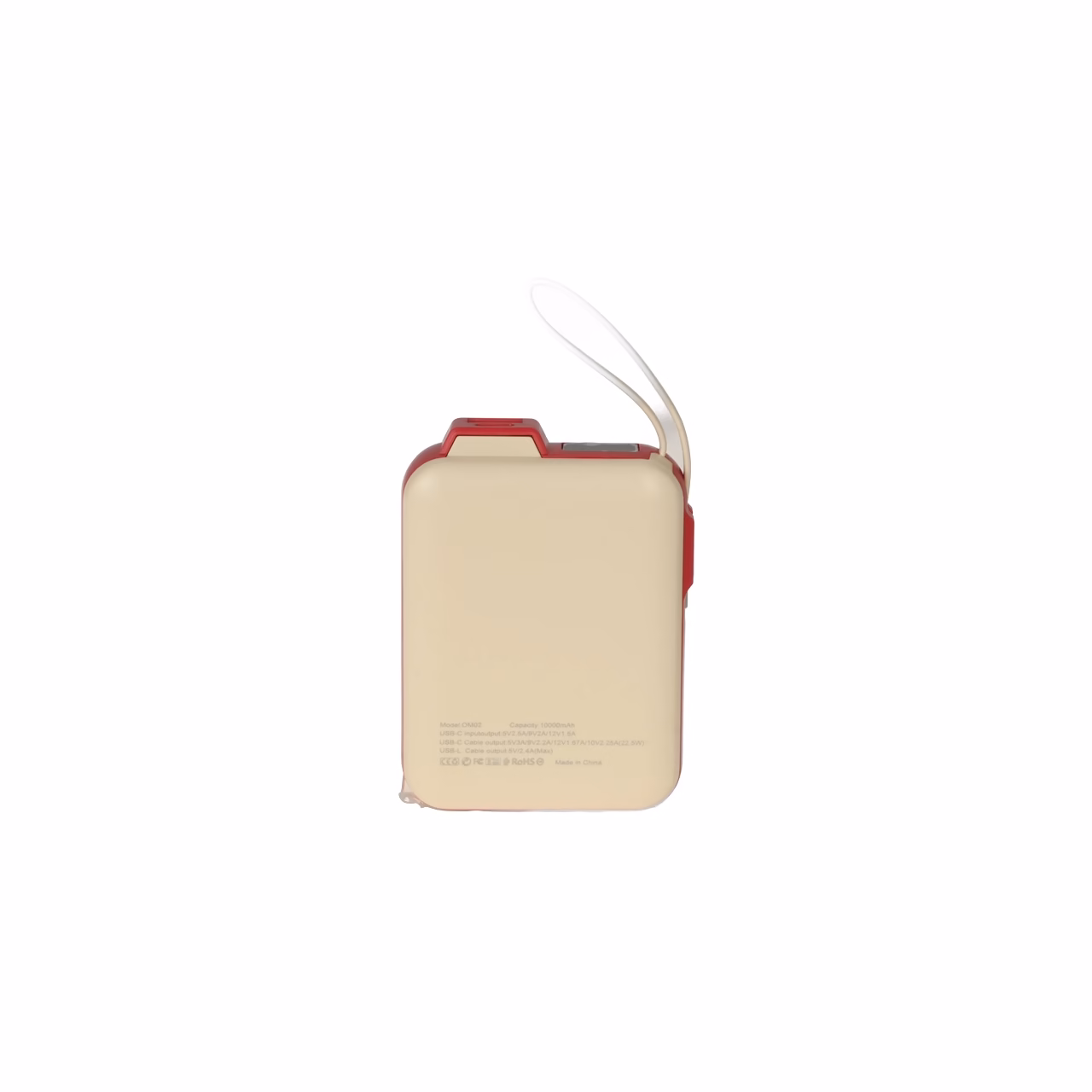 پاوربانک PD و فست شارژ FirstYou 10000mAh مدل OM02 22.5W - قرمز - MMS (گارانتی شش ماهه YA)