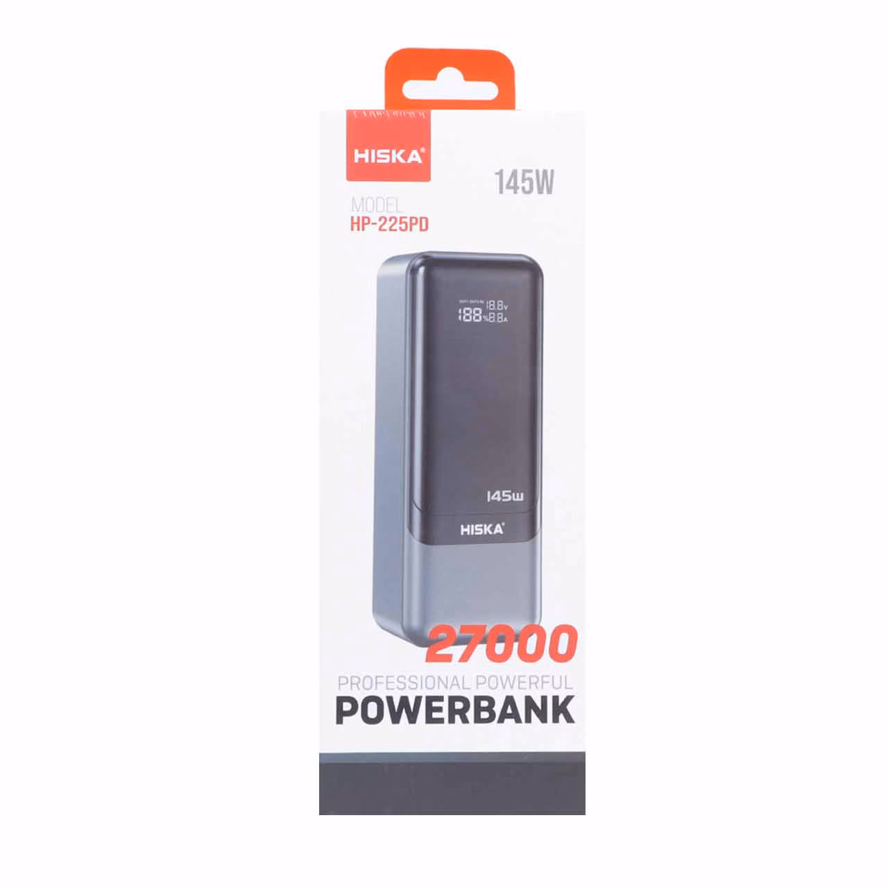 پاوربانک (PD و فست شارژ) Hiska 145W 27000mAh مدل HP-225PD - مشکی