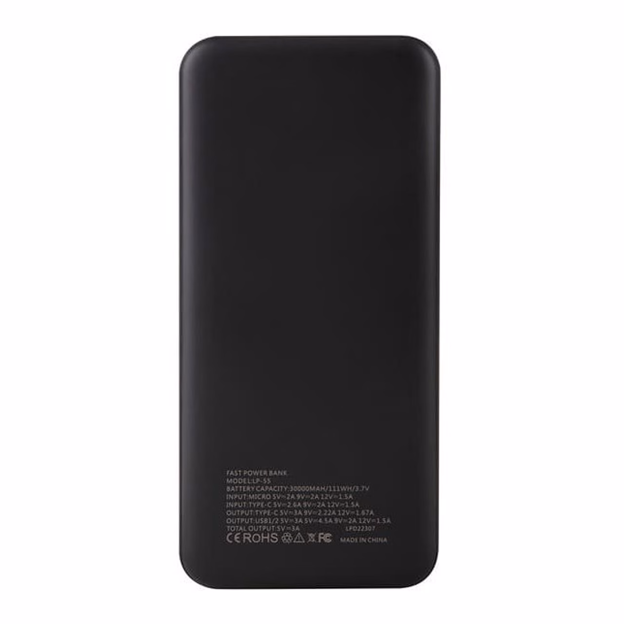 پاوربانک (PD و فست شارژ) Leitu 22.5W 30000mAh مدل LP-55 - مشکی (GT)