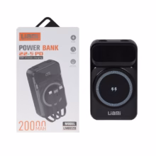 پاوربانک مگ سیف PD و فست شارژ Liami 22.5W 20000mAh مدل LM8020 – مشکی (گارانتی شش ماهه شرکتی)