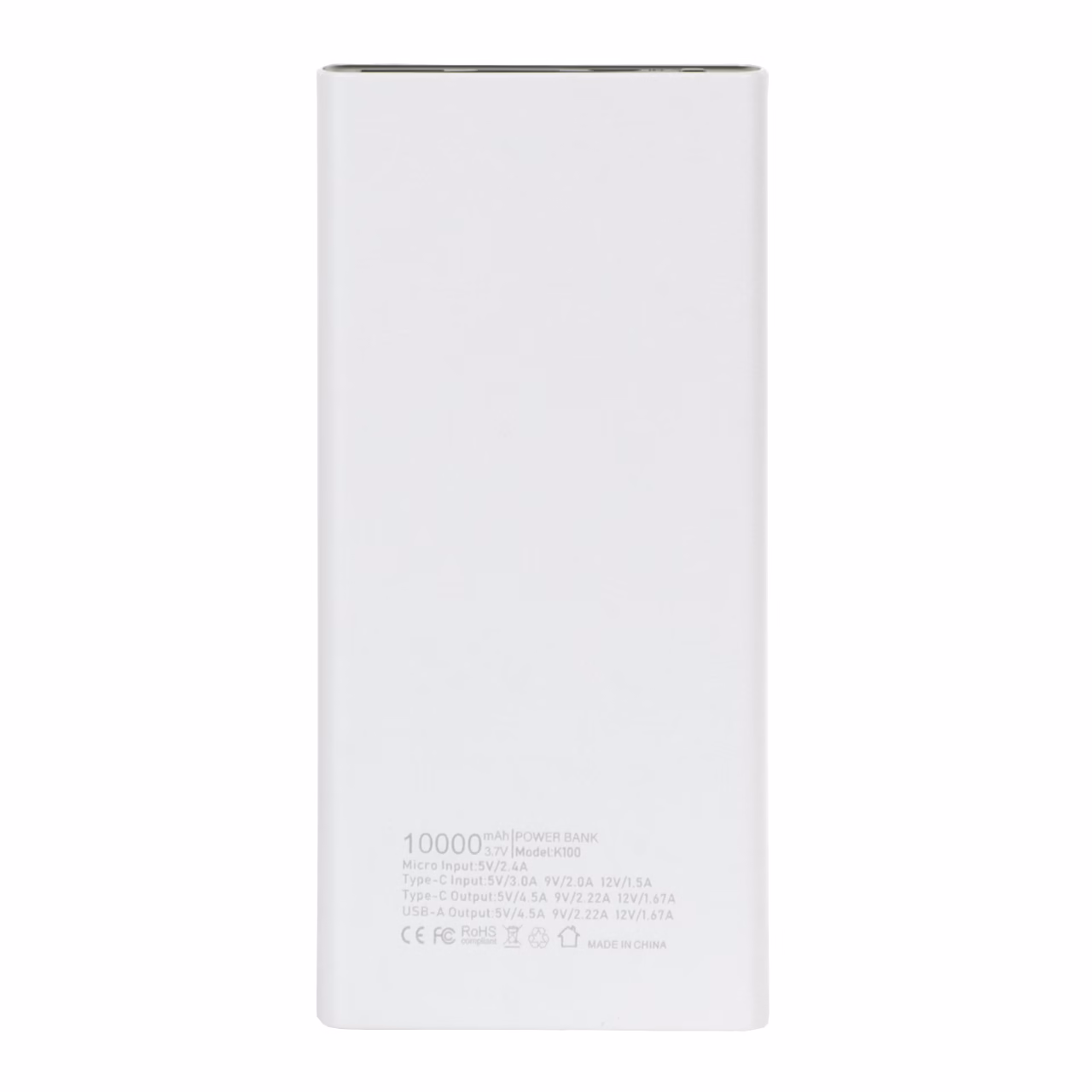 پاوربانک (PD و فست شارژ) Mossco 10000mAh مدل K100 22.5W - سفید
