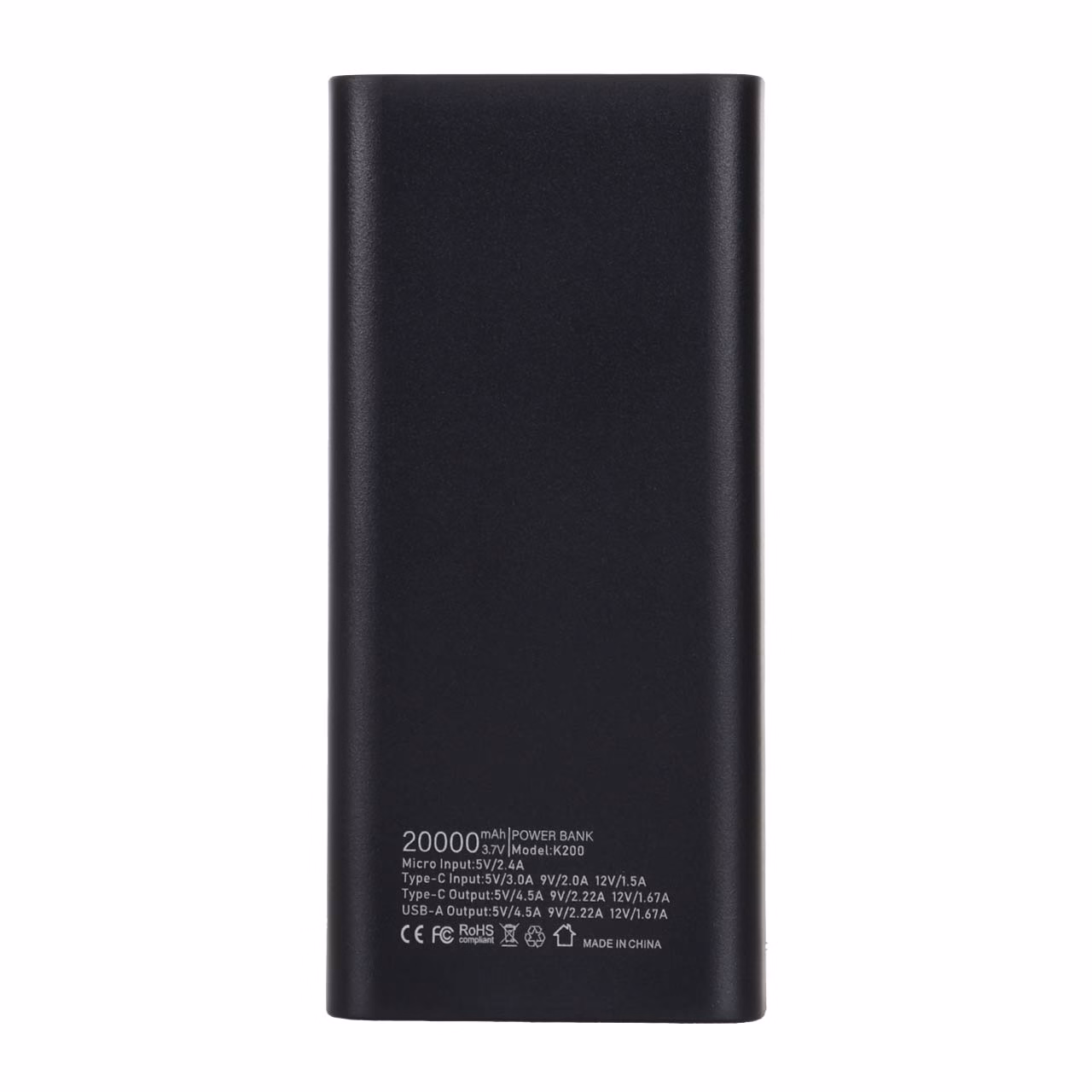 پاوربانک (PD و فست شارژ) Mossco 20000mAh مدل K200 22.5W - مشکی (GT)