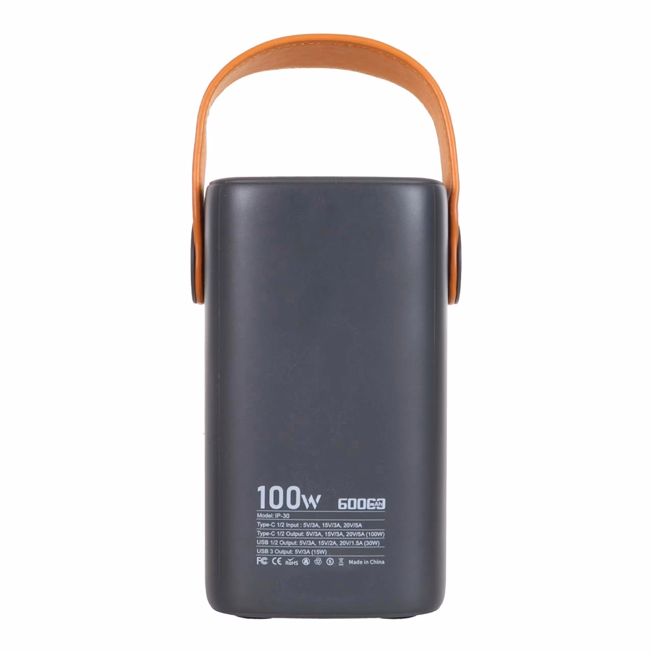 پاوربانک (PD و فست شارژ) Mossco 60000mAh مدل IP-30 100W - خاکستری (GT)