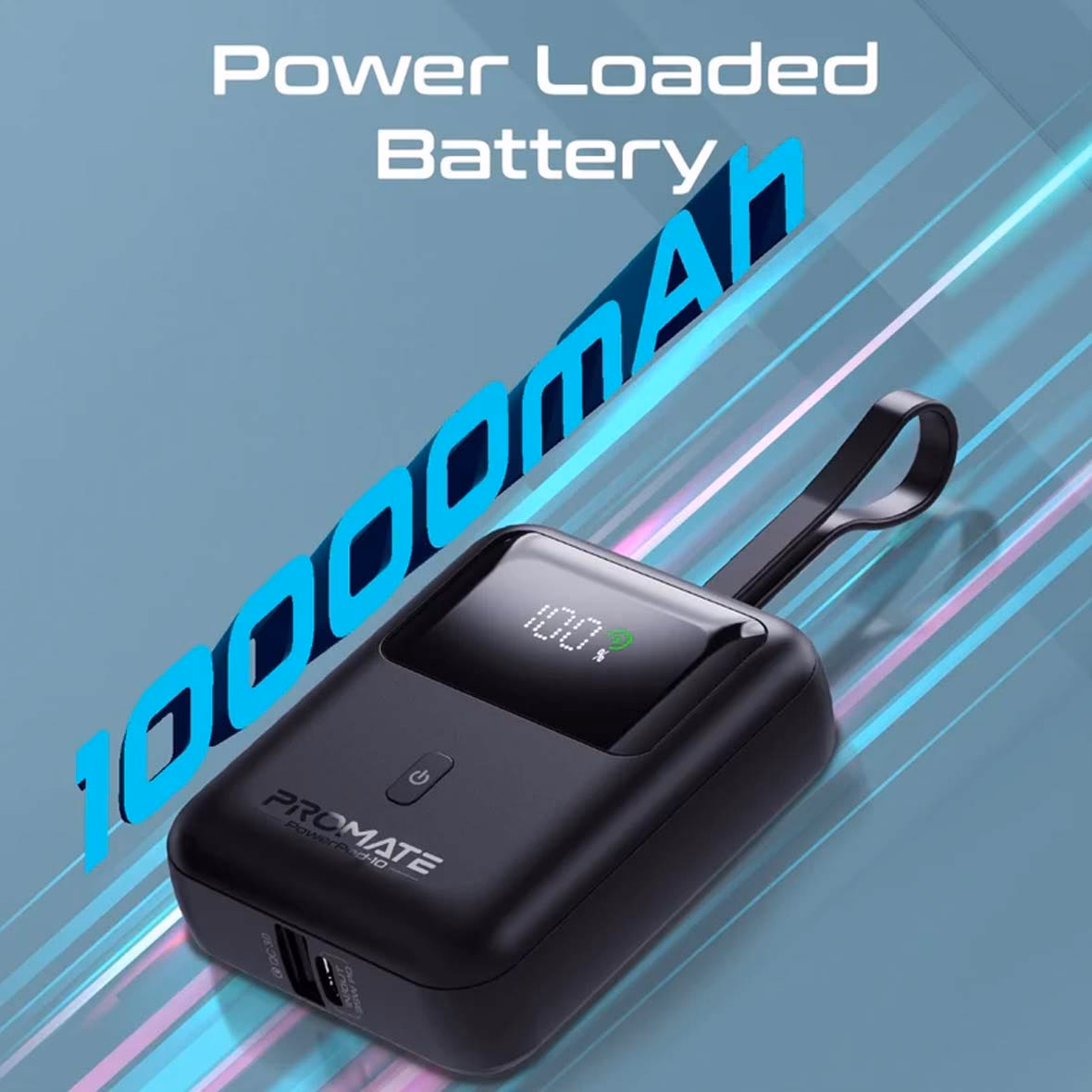پاوربانک (PD و فست شارژ) Promate 35W 10000mAh مدل PowerPod-10 - مشکی