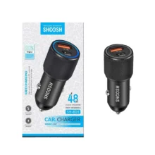 شارژر فندکی فست و PD دو پورت Shoosh مدل SH-803 48W – مشکی – SMO