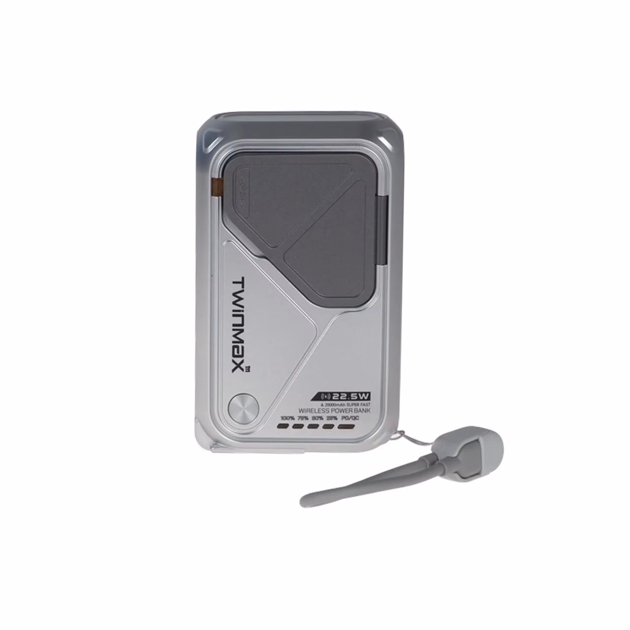 پاوربانک PD و فست شارژ TwinMax 20000mAh مدل MZ-18 22.5W - نقره ای - MMX