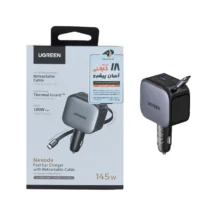 شارژر فندکی PD و فست سه پورت UGREEN 145W مدل Nexode EC604-55910B – مشکی (گارانتی 18 ماهه آسان پیشرو)